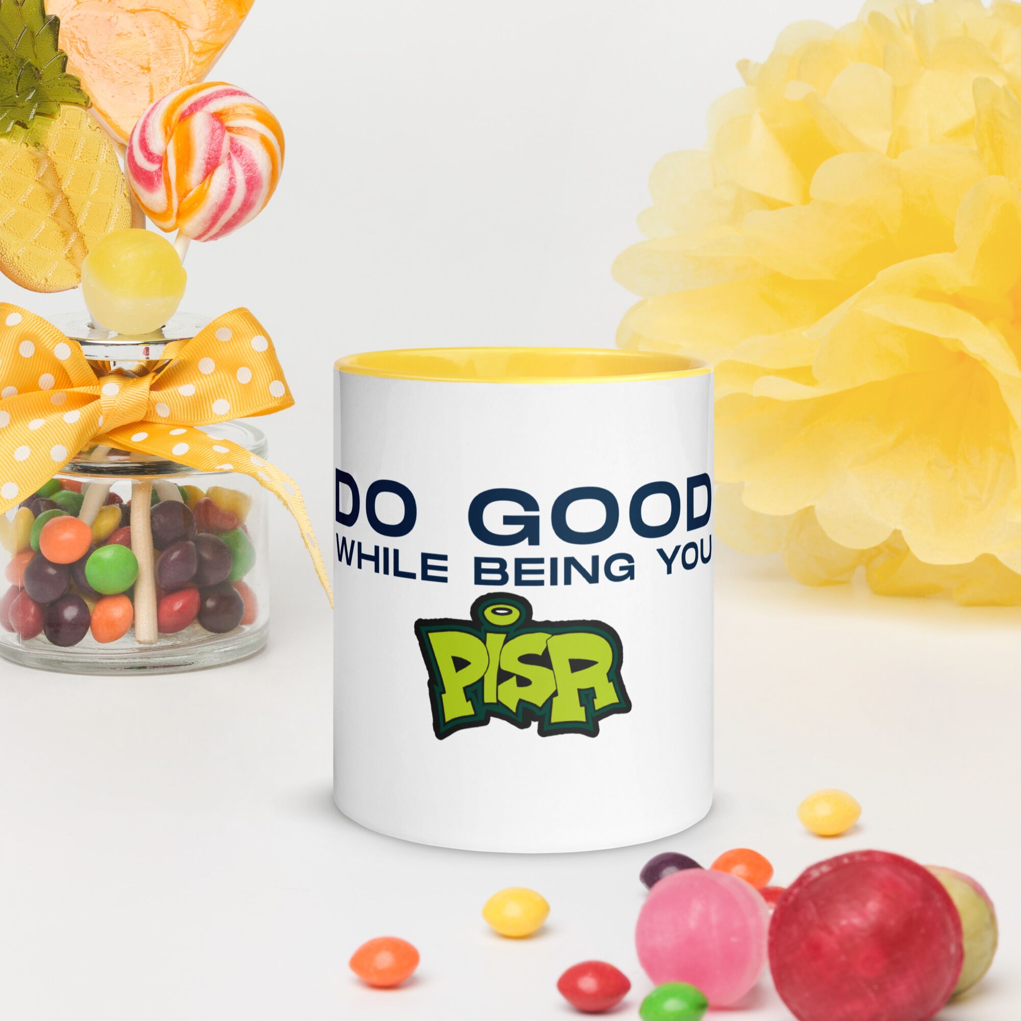 Do Good While Being You + PISR Logo - Mug with Color Inside - Image 15